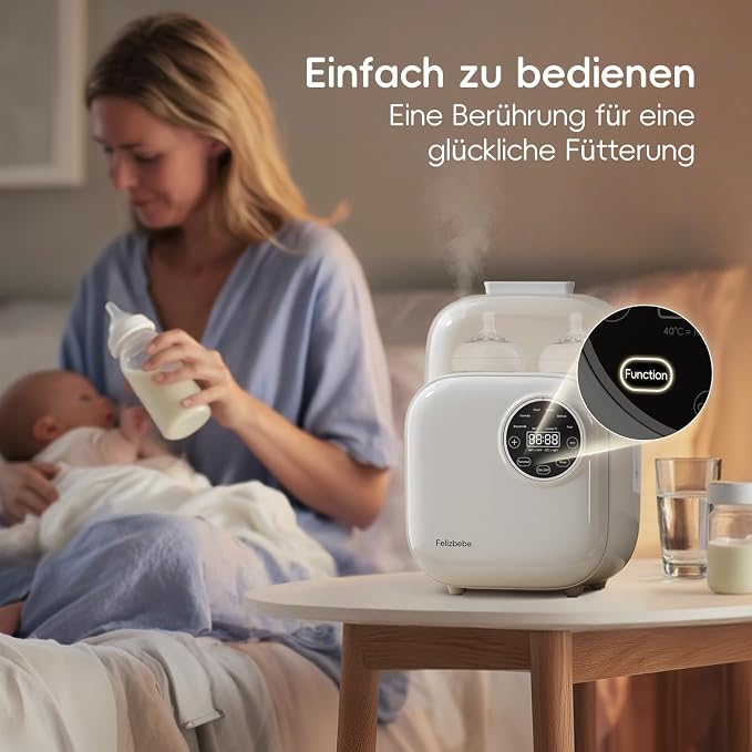 Baby Bottle Warmer, Felizbebe 10-in-1 Double Bottle Warmer - Image 3