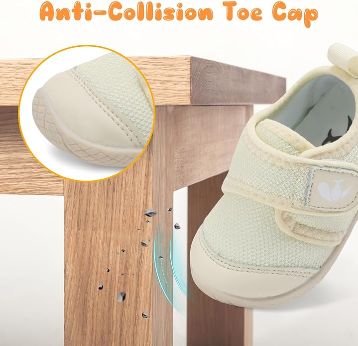 FEETCITY Baby First Walking Shoes Boys Girls Infant Sneakers Crib Shoes - Image 3