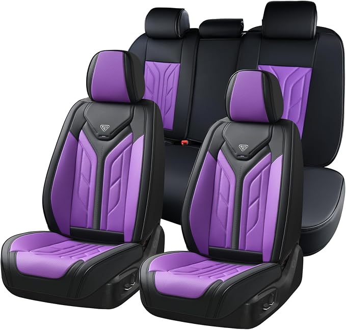 Coverado Car Seat Covers Full Set, Car Seat Protectors Leather Seat Covers by COVERADOAUTO