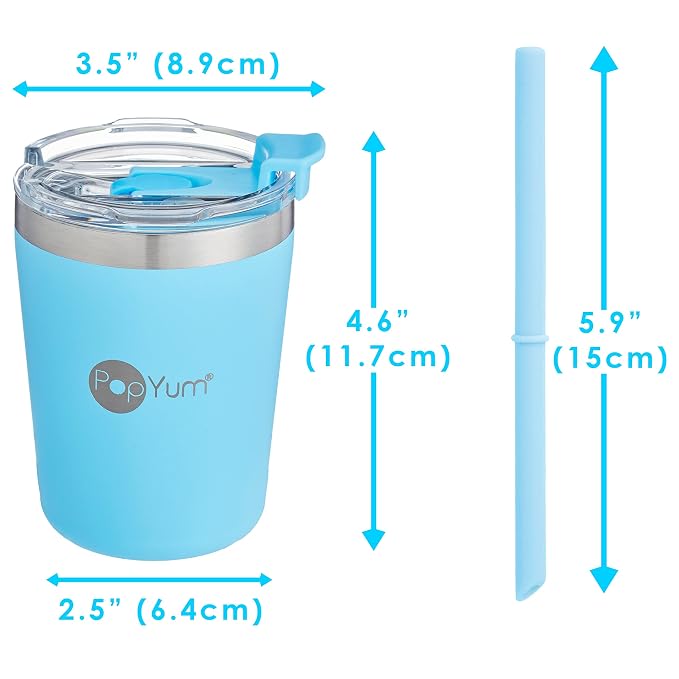 PopYum 9oz Insulated Stainless Steel Kids’ Cups - Image 9
