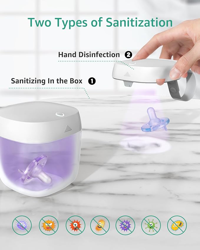 GROWNSY Pacifier Sanitizer Portable, UV Light Sanitizer on The Go, USB Charging - Image 5