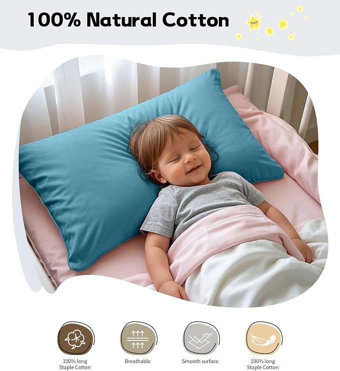 Deep Dream Toddler Pillowcases for 13x18 Pillow 2 Pack, 100% Cotton Travel - Image 3