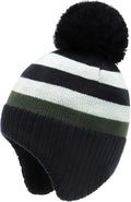 Duoyeree Kids Beanie Hat for Boys Girls Pom-pom Kint Hats Cozy Lining Winter by Duoyeree