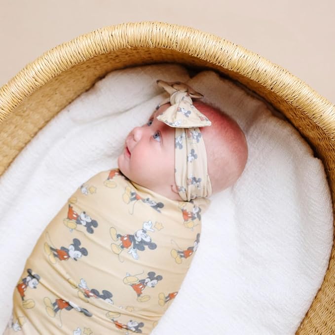 Copper Pearl Large Premium Knit Baby Swaddle Receiving Blanket Mickey Mouse - Image 3