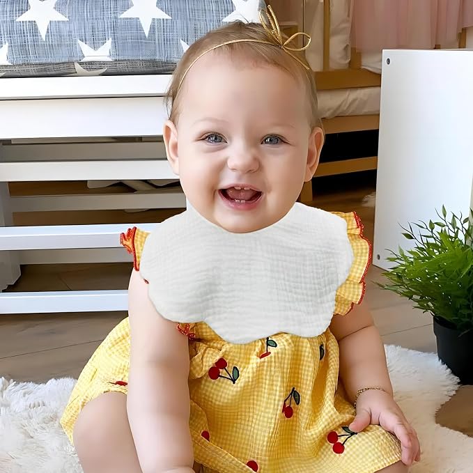 Muslin Baby Bibs for Drooling and Teething Newborn Drool Bibs for Baby Girl Boy - Image 6