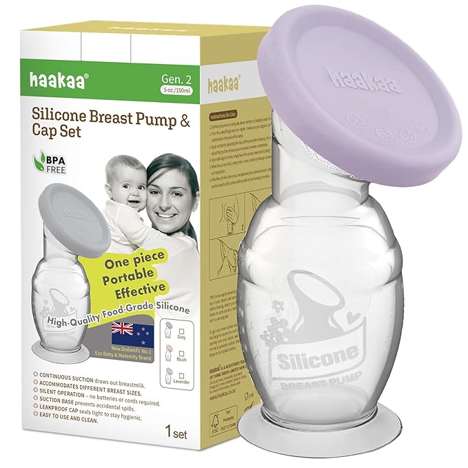 haakaa Silicone Breast Pump & Silicone Cap 5oz/150ml by haakaa