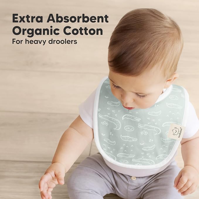 8-Pack Organic Baby Bibs for Boys, Girls - Image 5