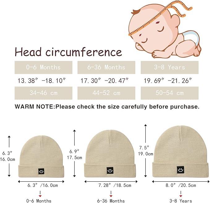 2Pack Baby Beanie Knit Toddler Hat - Image 6