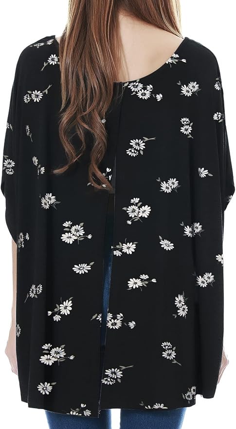 Smallshow Women's Nursing Top Maternity Poncho - Image 2