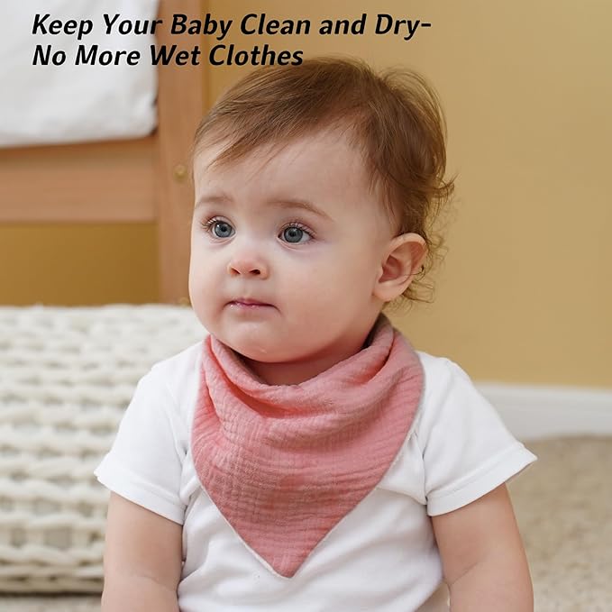 Muslin Baby Bibs Baby Drool Bandana Bibs - Image 5