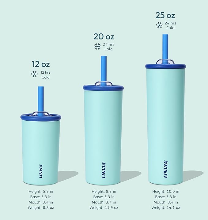 Candy Tumbler, 12 oz Kids Insulated Stainless Steel Water Bottle - Image 3