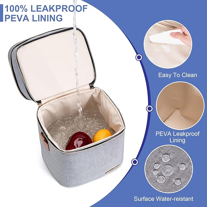 Breastmilk Cooler Bag with Ice Pack Fits 6 Baby Bottles Up to 9 Ounce - Image 3