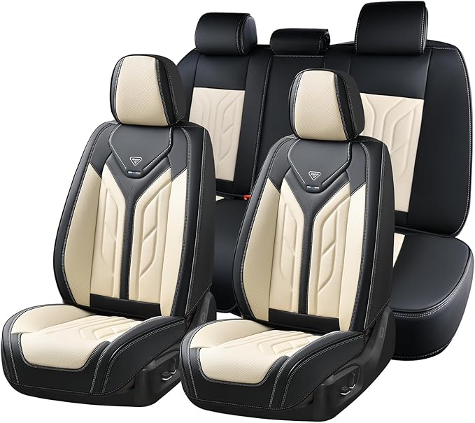 Coverado Seat Covers, Car Seat Covers Full Set, Leather Seat Covers by COVERADOAUTO