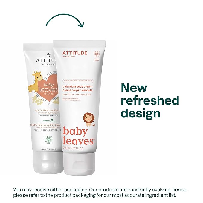 ATTITUDE Body Cream for Baby, EWG Verified, Made - Image 2