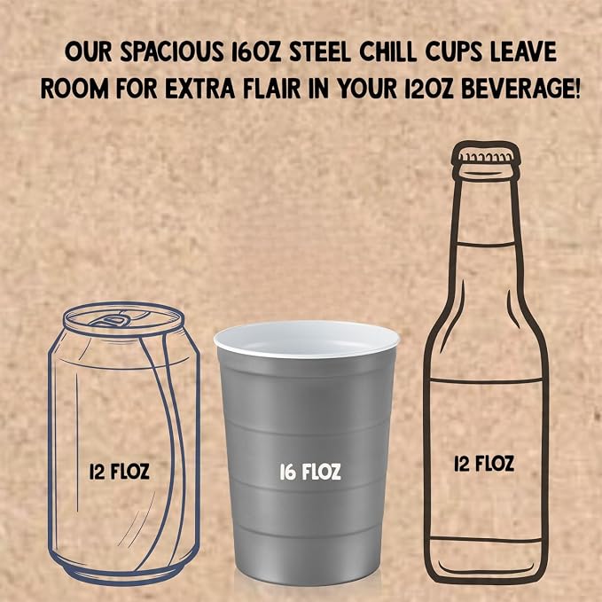 16 oz. Party Cups, Sturdy & Durable, Disposable and 100% Recyclable, Made in USA - Image 3