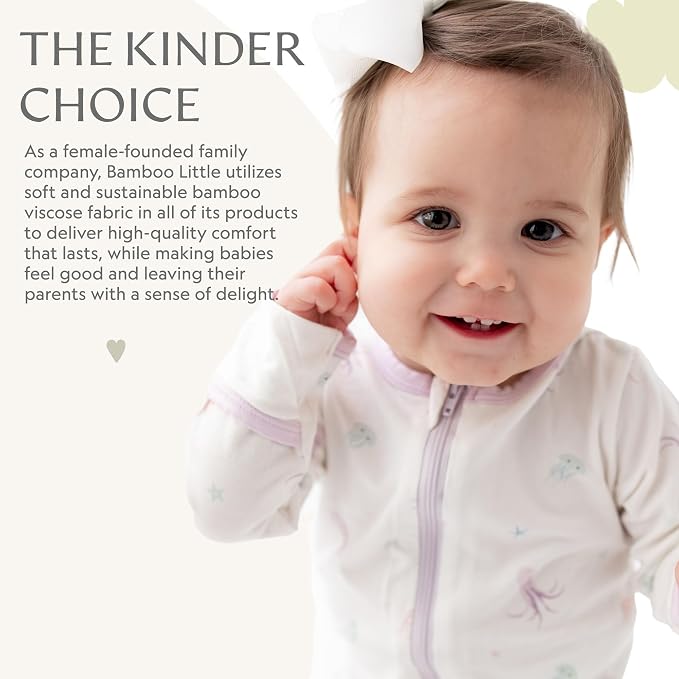 Bamboo Little Soft Baby Footie Pajamas, Baby Clothes, Newborn Sleepers - Image 6