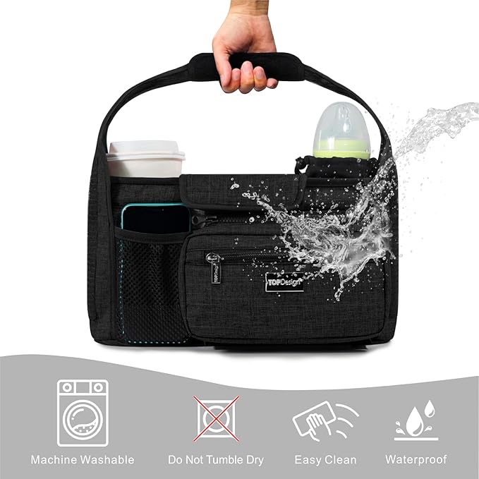 TOPDesign Universal Baby Stroller Organizer, Stroller Caddy - Image 6