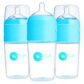 PopYum 9 oz Blue Anti-Colic Formula Making/Mixing/Dispenser Baby Bottles by PopYum