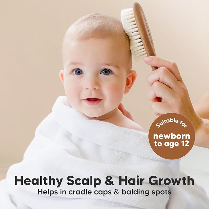 Wooden Baby Hair Brush - Image 3