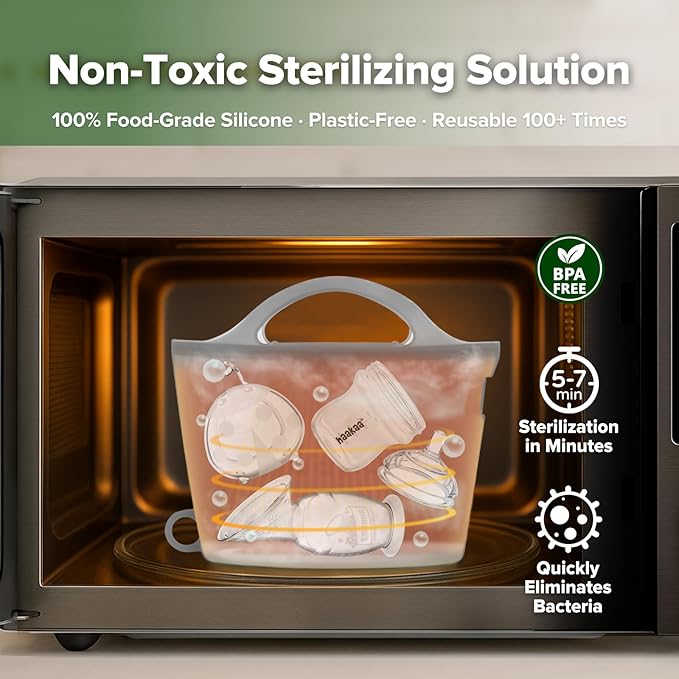 Haakaa On-The-Go Silicone Microwave Steam Sterilizer Bags - Image 2