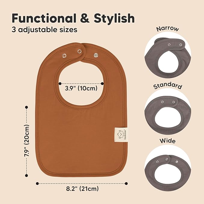 KeaBabies 8-Pack Organic Baby Bibs - Image 2