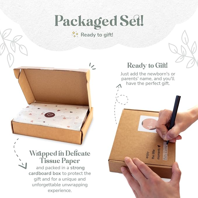 Mikito Organic Cotton Newborn Gift Box, Unisex Baby Gifts Including Muslin - Image 7