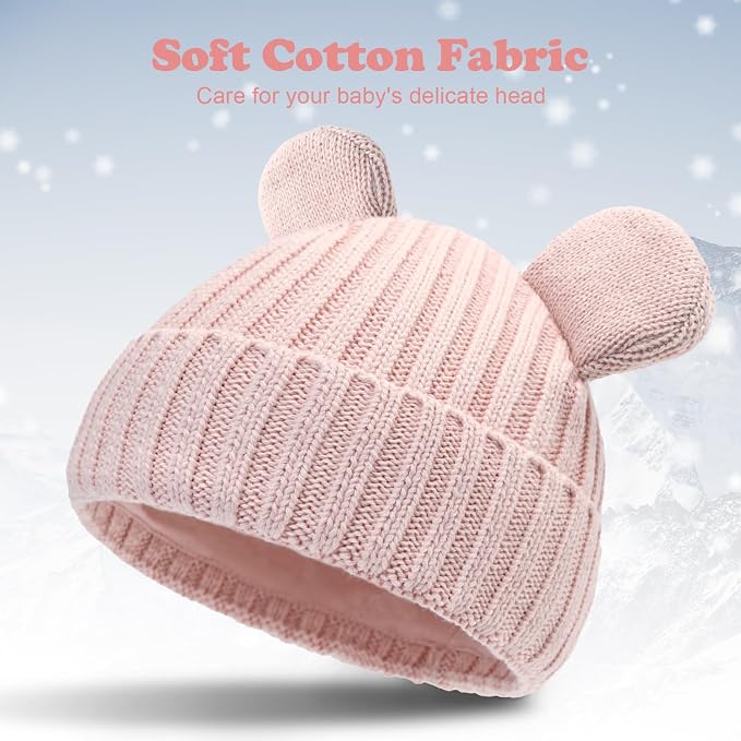 Toddler Boy Winter Beanie Baby Knit Hat Warm Girl Beanies Newborn Cute Hats - Image 2