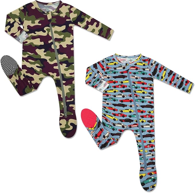 HAPIU Rayon from Bamboo Baby Footed Pajamas, 2 Way Zipper YKK, Footie by HAPIU