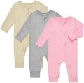 Aablexema Baby Footless Pajamas Rayon 3pcs Unisex Infant Zipper Romper by Aablexema