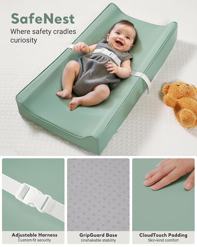 Vegan Leather Waterproof Baby Changing Pad - Image 4