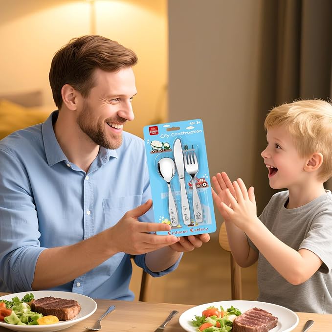 Lehoo Castle Kids Silverware Stainless Steel, Safe Children Flatware, Toddler - Image 8