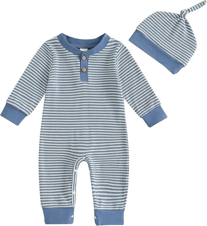 Kuriozud Newborn Infant Unisex Baby Boy Girl Clothes Button Romper Jumpsuit by Kuriozud