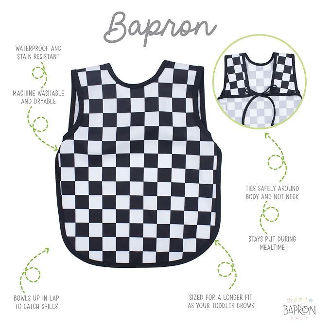 BapronBaby Black Checkerboard Bapron - Image 2