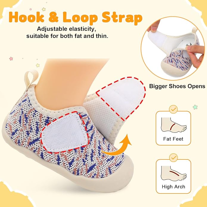 FEETCITY Baby First Walking Shoes Wide Baby Shoes Infant Sneakers Newborn Crib - Image 4