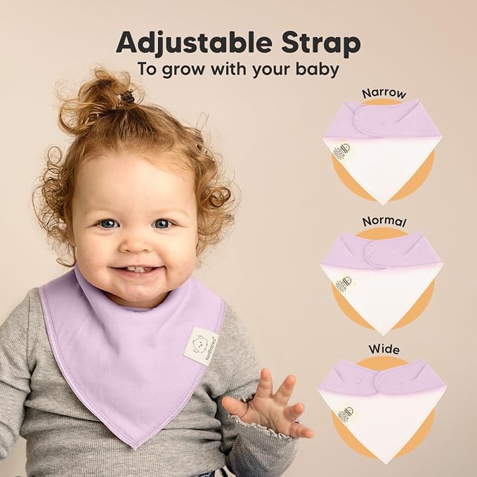 8-Pack Organic Baby Bandana Bibs - Image 3