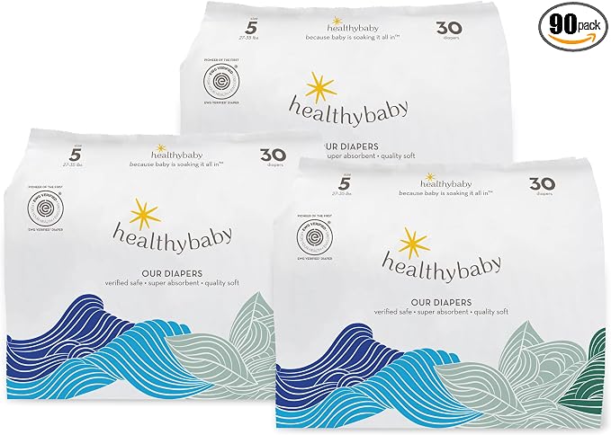 Our Diapers | EWG Verified Safe & Plant-Based Diapers | Leak Protection | Soft by HealthyBaby