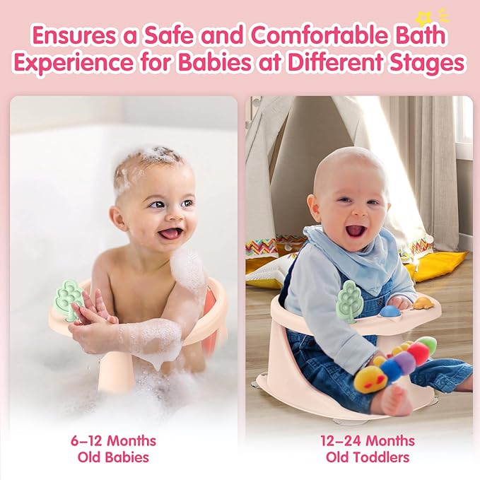 Baby Bath Seat for Babies 6 Months & Up, Non-Slip Bath Seats for Babies Sitting - Image 5