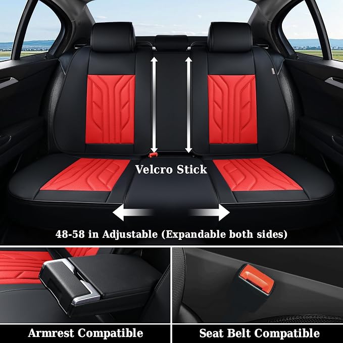 Coverado Car Seat Covers Full Set, Automotive Seat Covers Car Seat Protector - Image 8