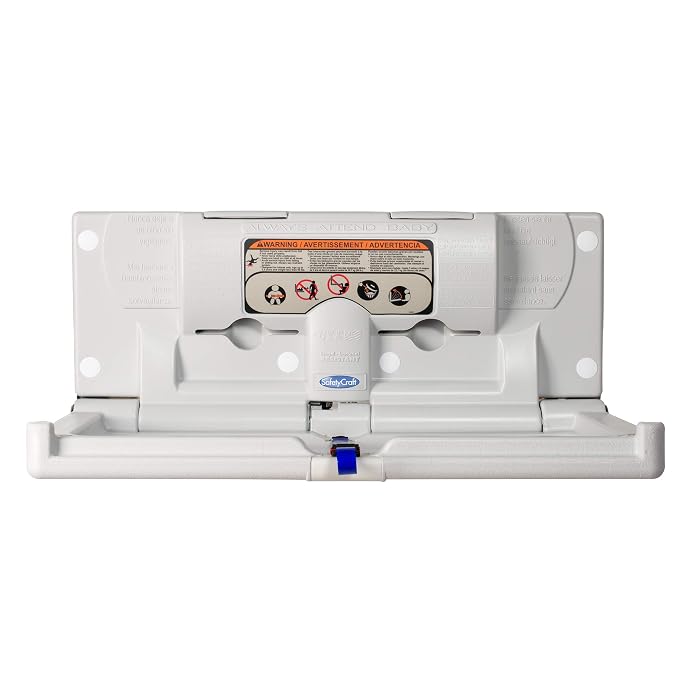 SafetyCraft Horizontal Wall-Mounted Baby Diaper Changing Station - Image 2