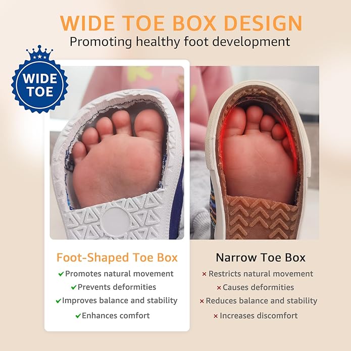 Toddler Wide Toe Box Barefoot Shoes Boys Girls Sneakers Kids Tennis Shoes - Image 3