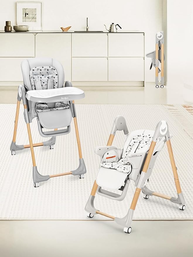 Foldable High Chair with Soft Cushion, High Chairs - Image 8