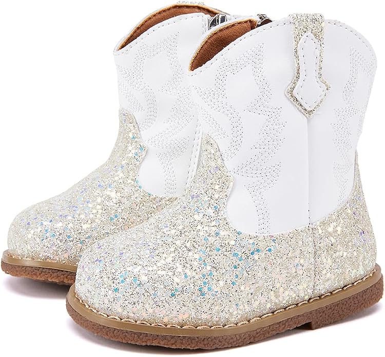 BMCiTYBM Baby Cowboy Cowgirl Boots Infant Western Shoes Boys Girls Round Toe by BMCiTYBM