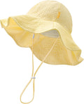 HONGTEYA Baby Sun Hat Toddler Girl Beach Hat Adjustable Outdoor Summer Hat UPF by HONGTEYA