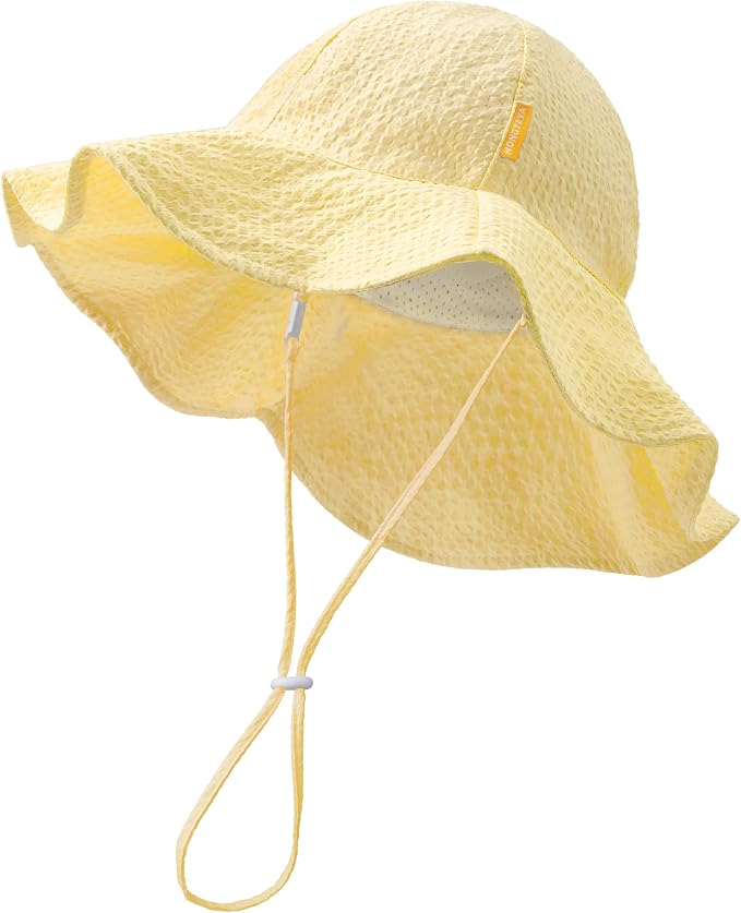 HONGTEYA Baby Sun Hat Toddler Girl Beach Hat Adjustable Outdoor Summer Hat UPF by HONGTEYA