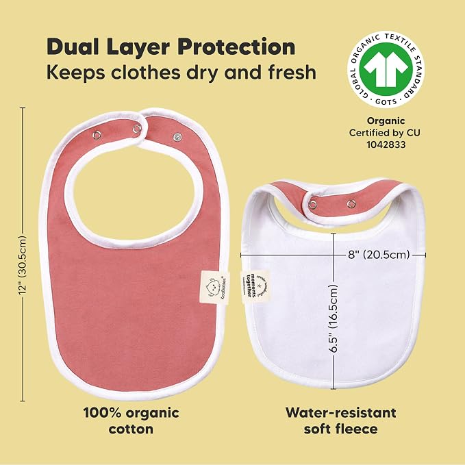 8-Pack Organic Baby Bibs for Boys, Girls - Image 3