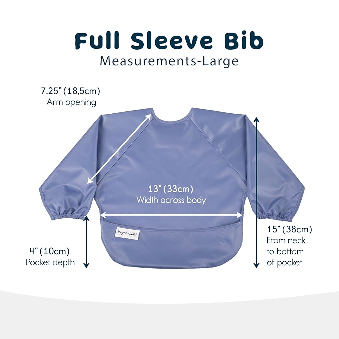 Tiny Twinkle Long Sleeve Bib for Babies & Toddlers – 2 Pack Waterproof Smock - Image 2