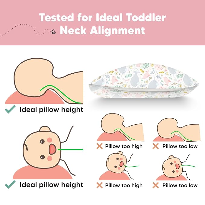 KeaBabies Toddler Pillow with Pillowcase, Jumbo 14X20 - Image 6