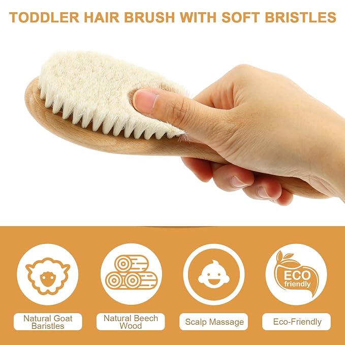 Soft Baby Hair Brush Toddler Hair Brush Soft Bristle Hair Brush - Image 3