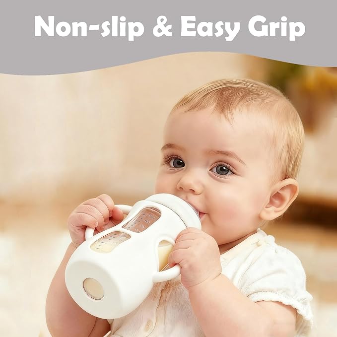 4 Pack Silicone Sleeves for Avent Natural Glass Baby Bottles, Anti Breakage - Image 3
