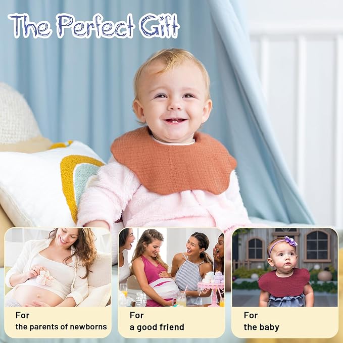 Baby Bibs Muslin Drool Teething Drooling Bibs - Image 6